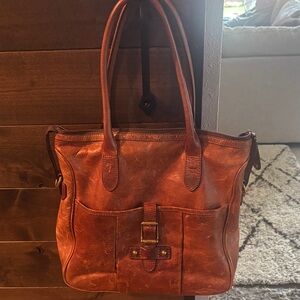 Frye Rich Tan Leather Tote Bag